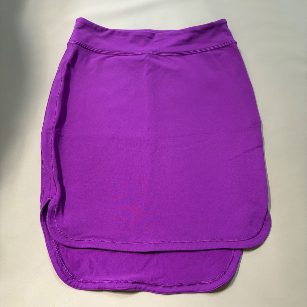Lululemon Purple Athletic Pencil Skirt High Low Hem Size 4 Athleisure Stretch